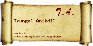 Trungel Anikó névjegykártya
